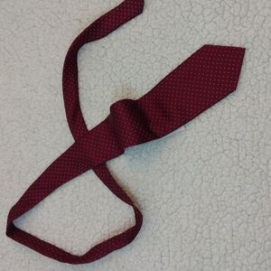 NWT Giorgio Armani Burgundy Pindot Silk Tie - Made in Italy